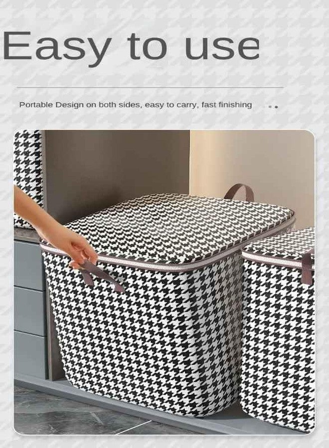Vibevessel حقيبة تخزين قابلة للطي متعددة الأغراض من Vibevessel، صندوق تخزين قابل للطي بمقبض وغطاء، حقيبة تخزين للبطانية، صندوق منظم للخزانة، منظم ملابس، متعدد الألوان 180 لتر (عبوة من قطعة واحدة) - Image 4