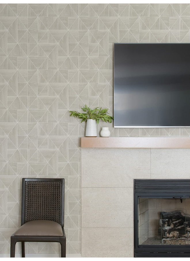 NuWallpaper Taupe Lazlo Peel & Stick Wallpaper  - Image 3