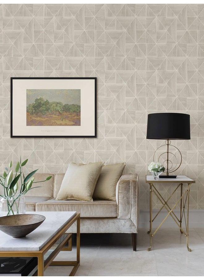 NuWallpaper Taupe Lazlo Peel & Stick Wallpaper  - Image 2