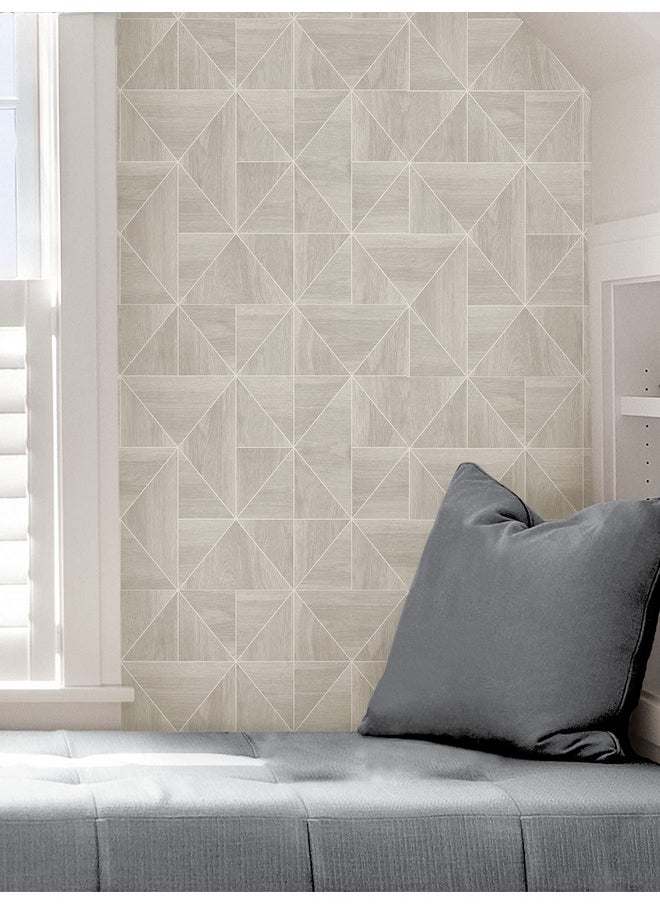 NuWallpaper Taupe Lazlo Peel & Stick Wallpaper  - Image 4