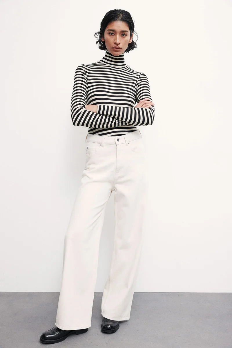 اتش اند ام Modal-Blend High Neck Top