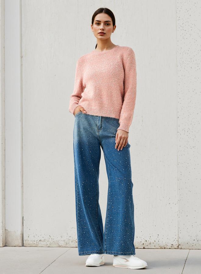 2Xtremz Lurex Fuzzy Sweater with Long Sleeves - Image 2