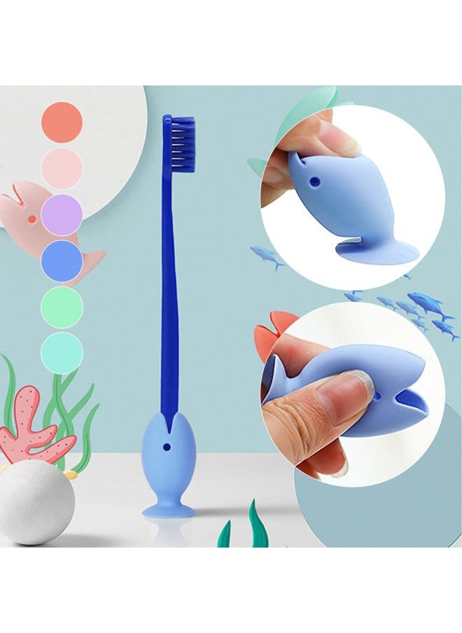 Linkidea 18 Pack Cute Mini Fish Standing Tooth Brush Cover Cap Bulk Pack, Wholesale Multi-Pack Cute Standing Toothbrush Stand, Portable Travel Toothbrush Head Cover Protector  - Image 4