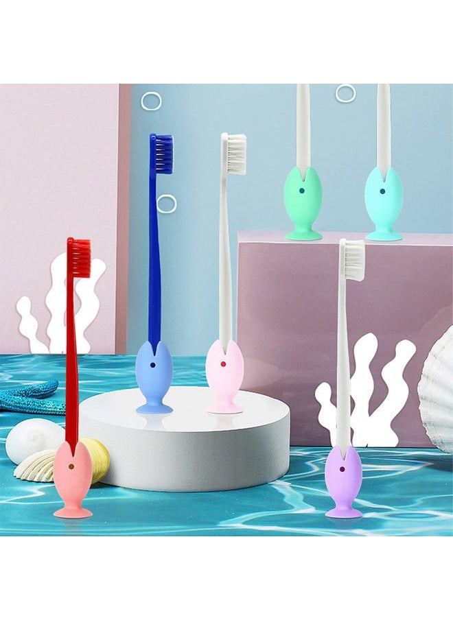 Linkidea 18 Pack Cute Mini Fish Standing Tooth Brush Cover Cap Bulk Pack, Wholesale Multi-Pack Cute Standing Toothbrush Stand, Portable Travel Toothbrush Head Cover Protector  - Image 3