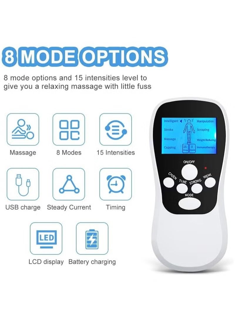 vesus Muscle Stimulator Dual Channel with Electrode Pads for Pain Relief - Portable Therapy Machine for Back, Shoulder, and Muscle Recovery muscle stimulator physiotherapy equipment head massagers - Image 5