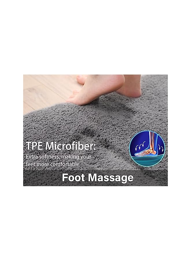 The Bros Super Absorbent Non Slip Doormat Bathroom Rugs Mat, 40X60CM, Traps Mud and Moisture, Machine Washable Thick And Soft Bath Mat for Kitchen, Indoor and Outdoor, Grey - Image 5