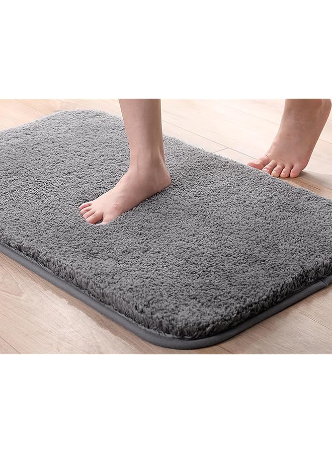 The Bros Super Absorbent Non Slip Doormat Bathroom Rugs Mat, 40X60CM, Traps Mud and Moisture, Machine Washable Thick And Soft Bath Mat for Kitchen, Indoor and Outdoor, Grey - Image 1