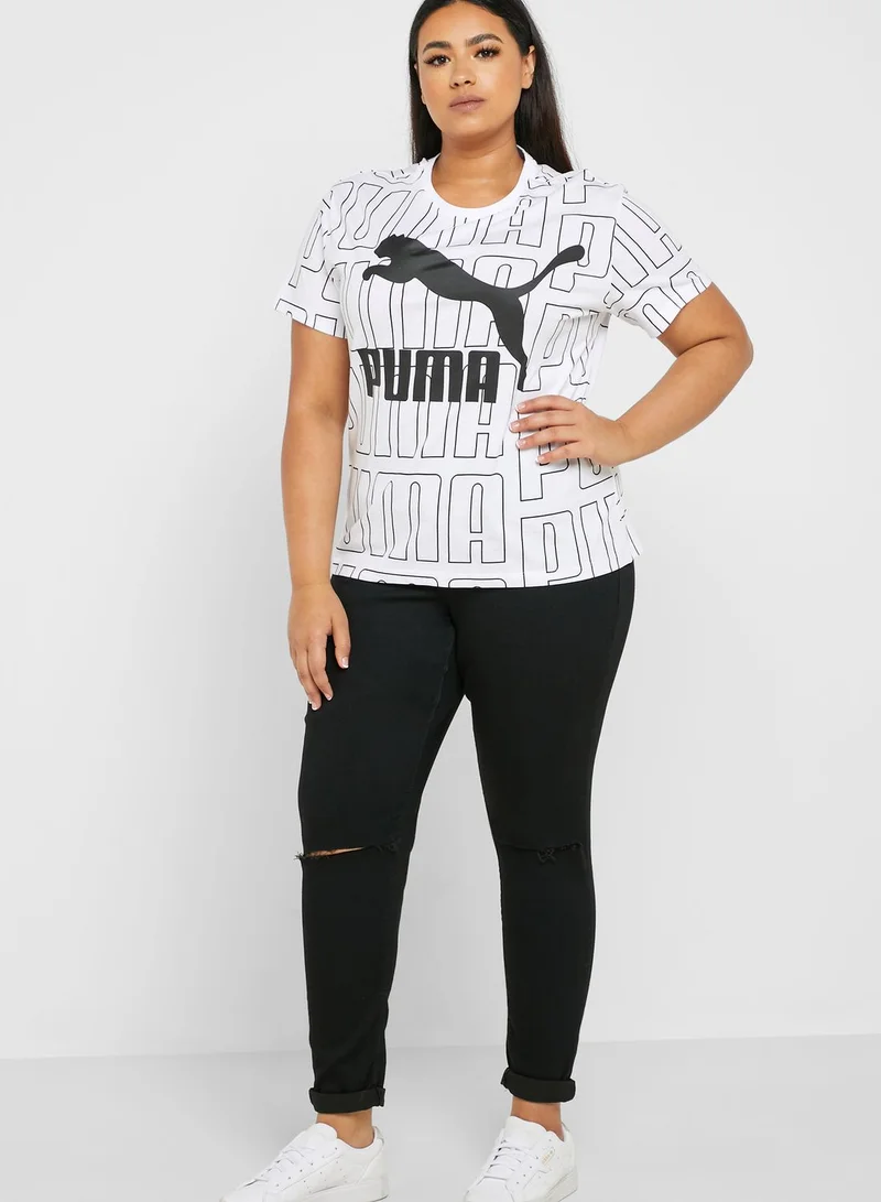 PUMA Logo AOP T-Shirt