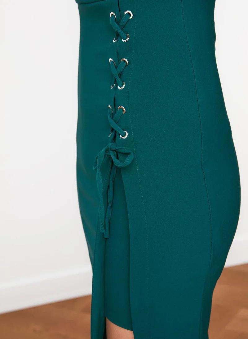 trendyol Lace Up Detail Bodycon Dress