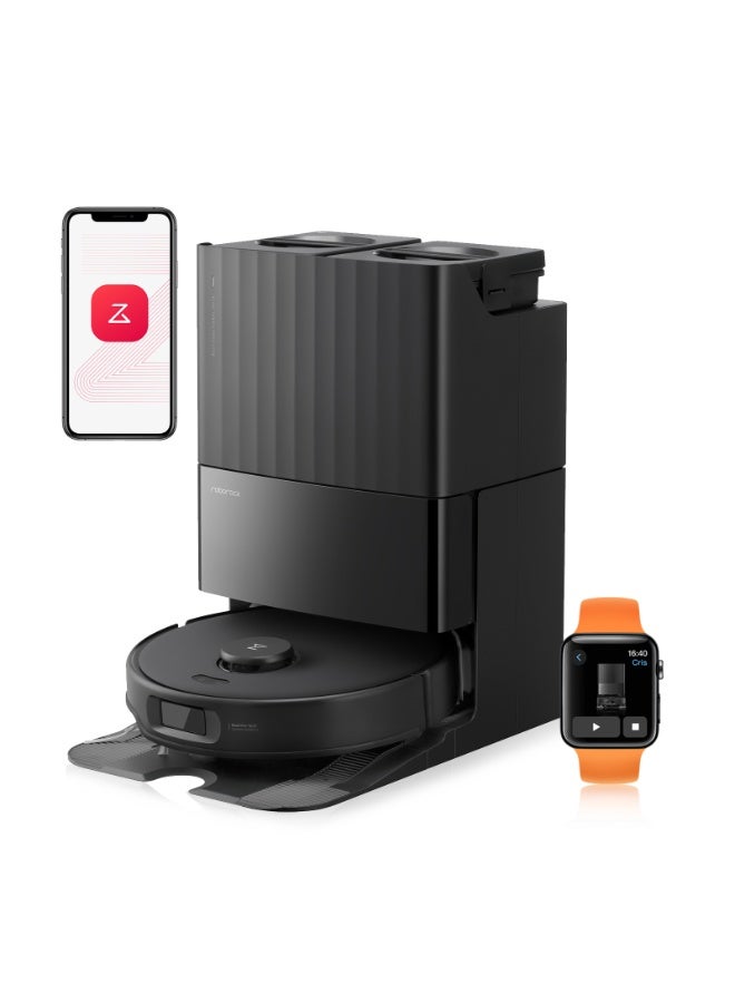 Roborock Qrevo C Pro Robot Vacuum and Mop, 18,500Pa Suction, Dual Zero-Tangling, FlexiArm Side Brush, Hot Water Mop Washing & Warm Air Drying, Self-Emptying&Refilling, Smart Obstacle Avoidance Black - Image 1