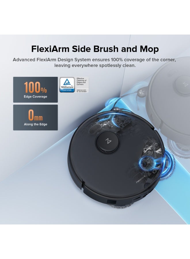 Roborock Qrevo C Pro Robot Vacuum and Mop, 18,500Pa Suction, Dual Zero-Tangling, FlexiArm Side Brush, Hot Water Mop Washing & Warm Air Drying, Self-Emptying&Refilling, Smart Obstacle Avoidance Black - Image 5