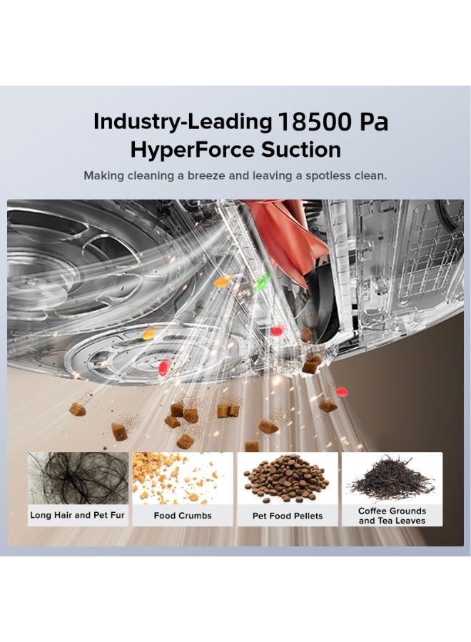 Roborock Qrevo C Pro Robot Vacuum and Mop, 18,500Pa Suction, Dual Zero-Tangling, FlexiArm Side Brush, Hot Water Mop Washing & Warm Air Drying, Self-Emptying&Refilling, Smart Obstacle Avoidance Black - Image 3