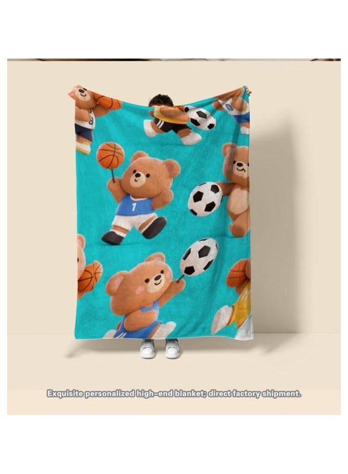 general Flannel thin blanket (warm and comfortable, suitable for sleep, gaming, dust removal and sandproof) 150cm*200cm - 689 - Image 4