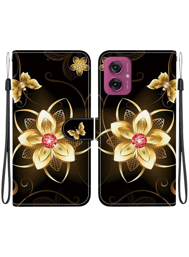 S-TOP Case For Motorola Moto G55 Crystal Texture Colored Drawing Leather Phone Case - Image 1