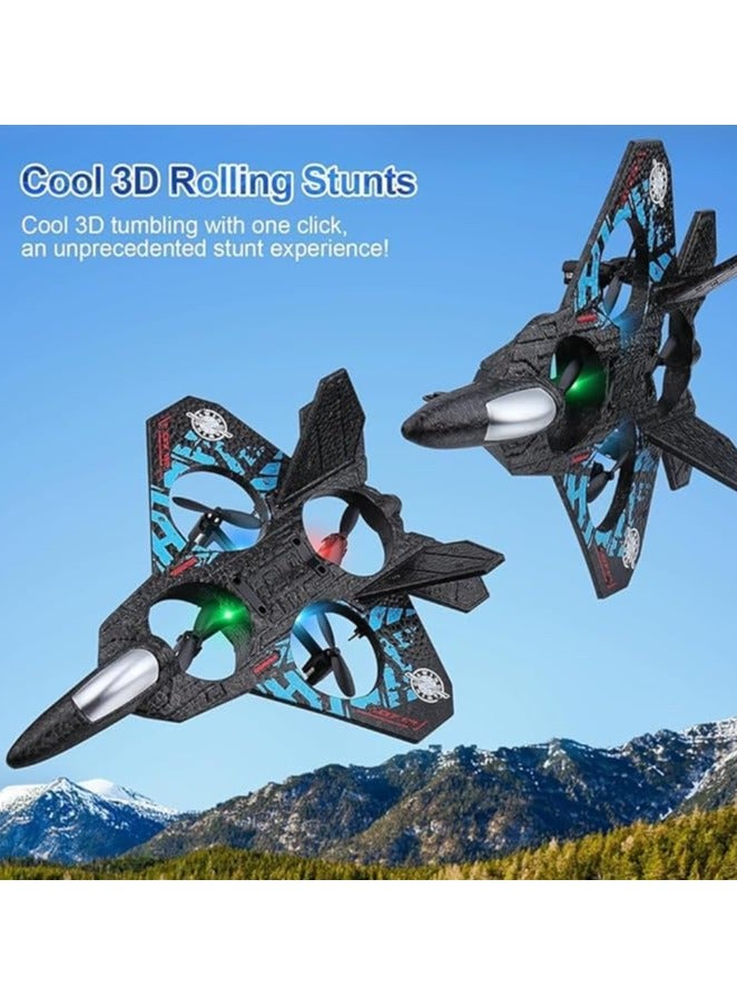 Remote Control RC Plane L0712 with Auto Hover, 3D Flip Stunts & LED Lights – USB Rechargeable Airplane Toy for Kids & Beginners - Image 2