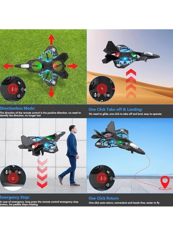 Remote Control RC Plane L0712 with Auto Hover, 3D Flip Stunts & LED Lights – USB Rechargeable Airplane Toy for Kids & Beginners - Image 4