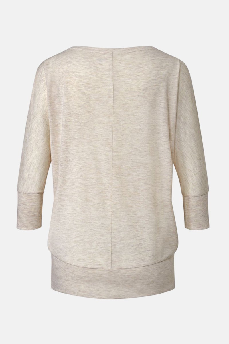 Tchibo Women Sportswear Fit Yoga Top, Light Beige  - Image 3