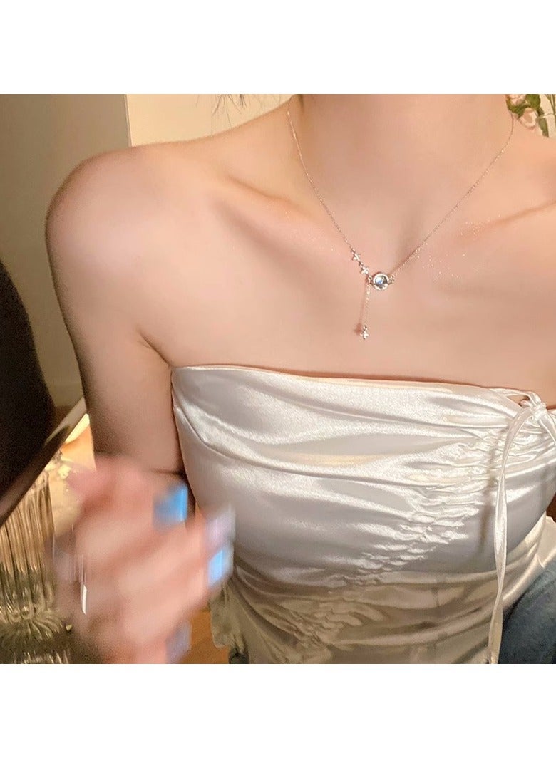 Fashionable simple crystal planet pendant necklace - Image 3