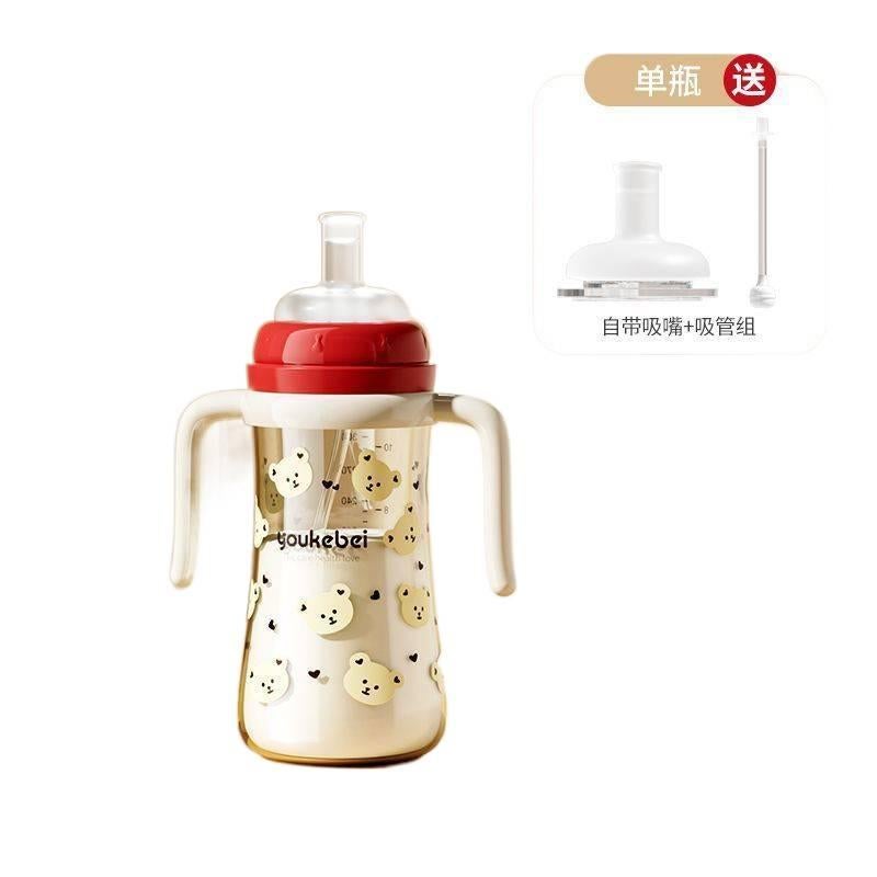 قارورة مياه للأطفال بغطاء بشفاط - 300 ml مع غطاء بقشة للمكتب المنزلي للتنقل اليومي لترتيب الأغراض - Image 1
