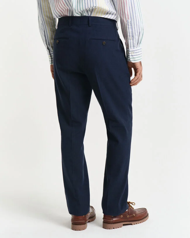 GANT Slim Fit Cotton Linen Suit Pants