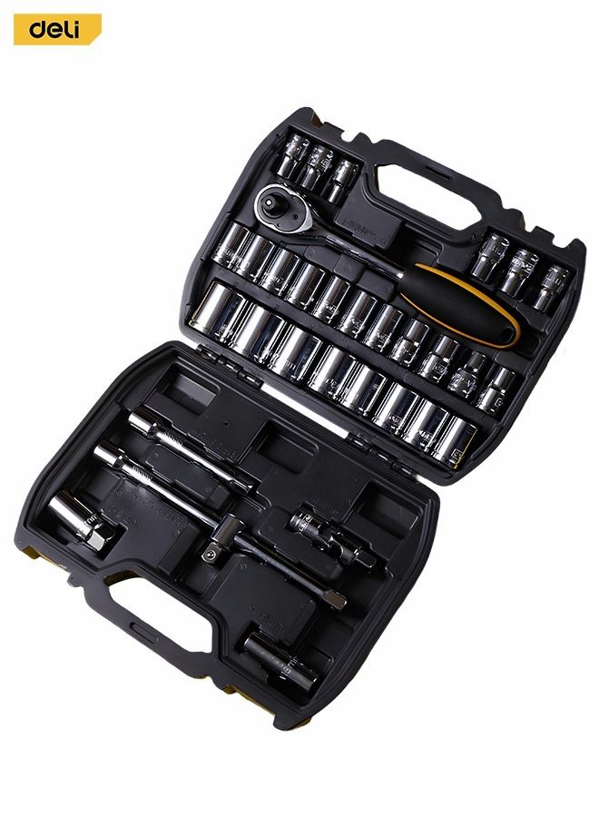 Deli 32pcs Professional Multifunctional Ratchet Socket Wrench Set with Box - Image 2