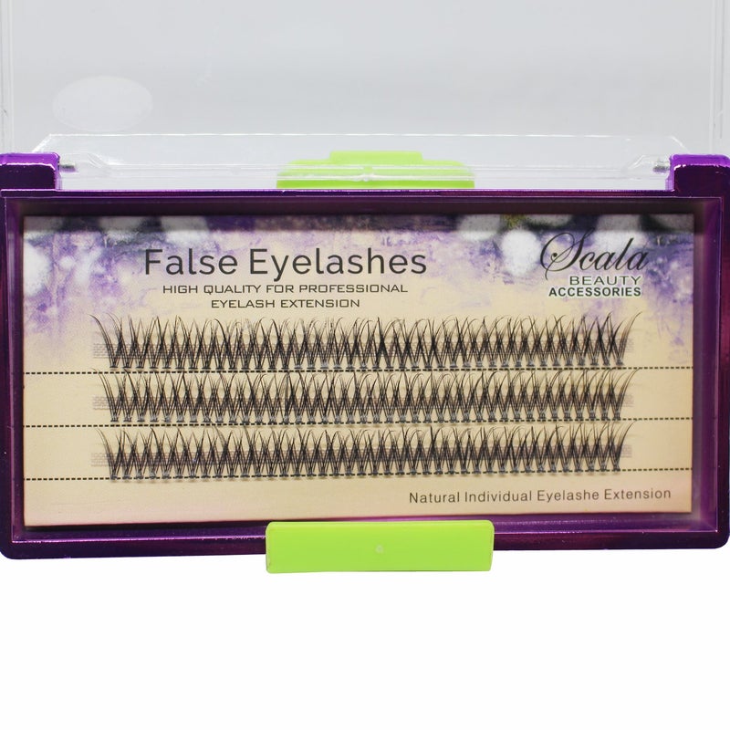 Bodermincer Scala 120Ppcs Fish Tail False Lashes 007 Thickness 20 Roots Hair C curl Eyelash Extension Strip False Eyelashes Makeup Individual Lashes 12mm
