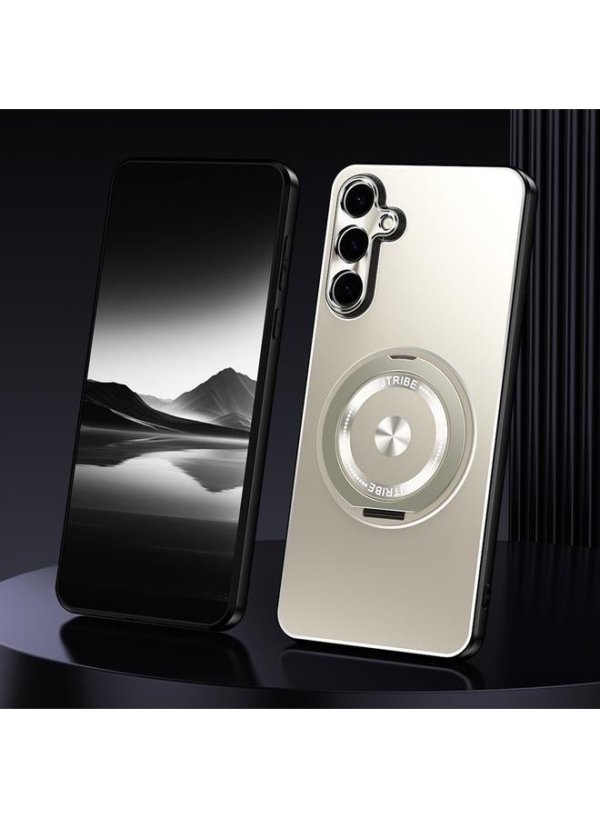 S-TOP Case For Samsung Galaxy S24 5G Rotating Holder Frosted Metal Phone Case - Image 1