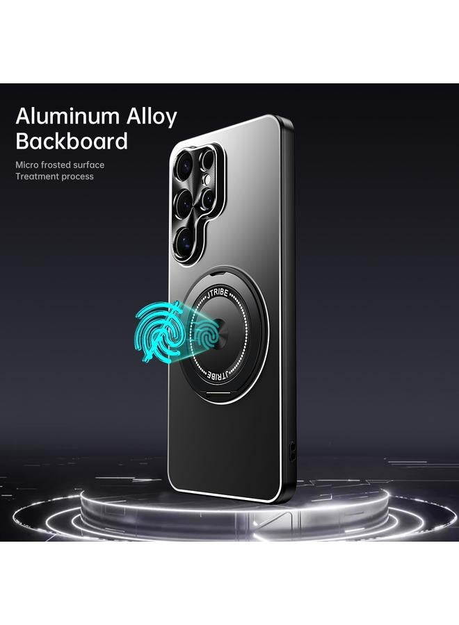 S-TOP Case For Samsung Galaxy S24 5G Rotating Holder Frosted Metal Phone Case - Image 4