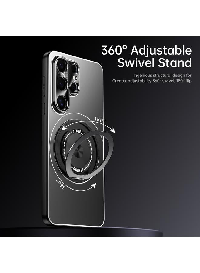 S-TOP Case For Samsung Galaxy S24 5G Rotating Holder Frosted Metal Phone Case - Image 3