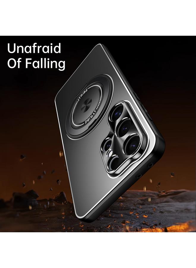 S-TOP Case For Samsung Galaxy S24 5G Rotating Holder Frosted Metal Phone Case - Image 5