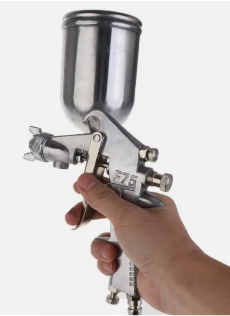makute Spray Gun, HVLP Gravity Feed Paint Spray Gun F-75G, 1.5mm Nozzle with 400ml Aluminum Cup, Adjustable Control Knobs, Ideal for Automotive, Furniture, and Equipment Painting  - Image 4
