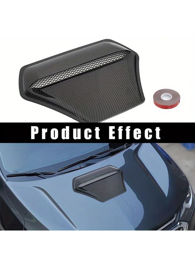 High Brightness Black Engine Hood Air Intake Cover JDM Style Car Accessory - Image 5