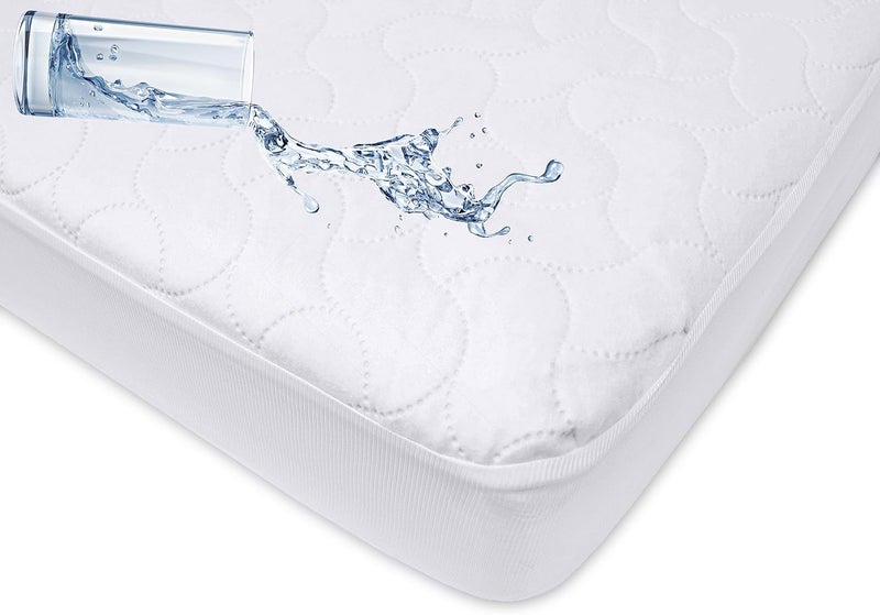 Waterproof Fitted Pack N Play Playard Protective Pad Cover, White (2 Count), for Boys and Girls - Image 3