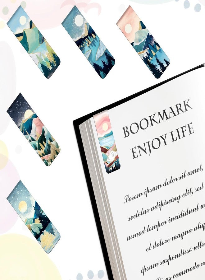 YoeeJob Magnetic Bookmarks for Book Lovers, 12 pcs Magnet Landscape Bookmark Scenery Painting Page Clips Book Markers for Reader/Writer/Women/Men/Girls/Teachers, 6 Styles - Image 5