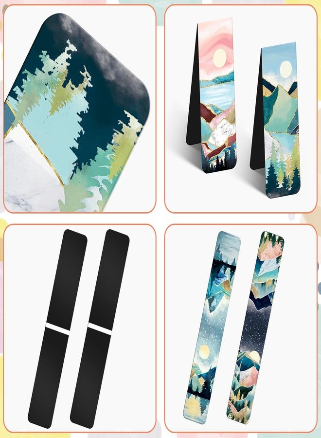YoeeJob Magnetic Bookmarks for Book Lovers, 12 pcs Magnet Landscape Bookmark Scenery Painting Page Clips Book Markers for Reader/Writer/Women/Men/Girls/Teachers, 6 Styles - Image 4