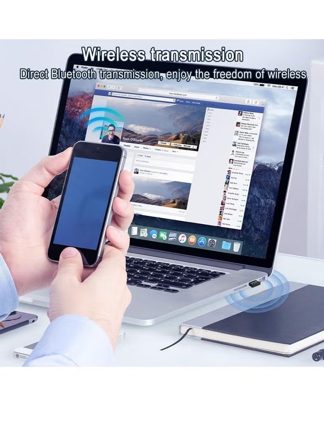 بولوز محول بلوتوث USB ، جهاز استقبال محول بلوتوث 5.1 يدعم Windows 10 / 8.1 / 7 ، مناسب لأجهزة الكمبيوتر المكتبية وأجهزة الكمبيوتر المحمولة والماوس ولوحات المفاتيح والطابعات وسماعات الرأس ومكبرات الصوت - Image 4