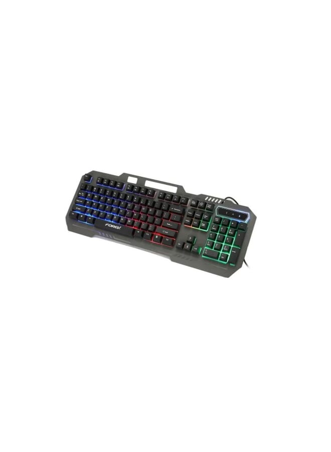 Forev FV-Q307 Rainbow Backlit Metal Gaming Keyboard - Image 1