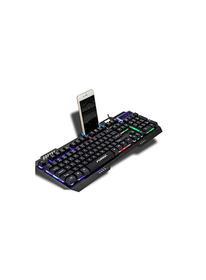 Forev FV-Q307 Rainbow Backlit Metal Gaming Keyboard - Image 2