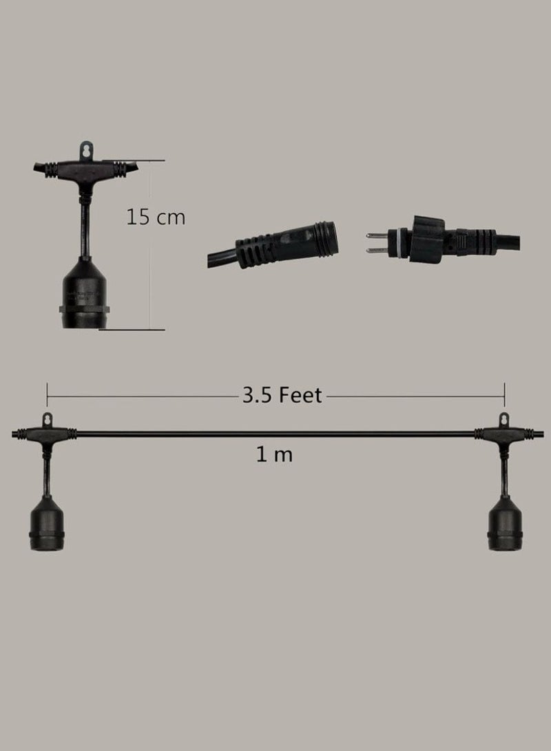 Generic String lights with a magical and attractive touch for events, 20 meters long, 2 bulbs per meter, accommodates up to 40 bulbs. - Image 3
