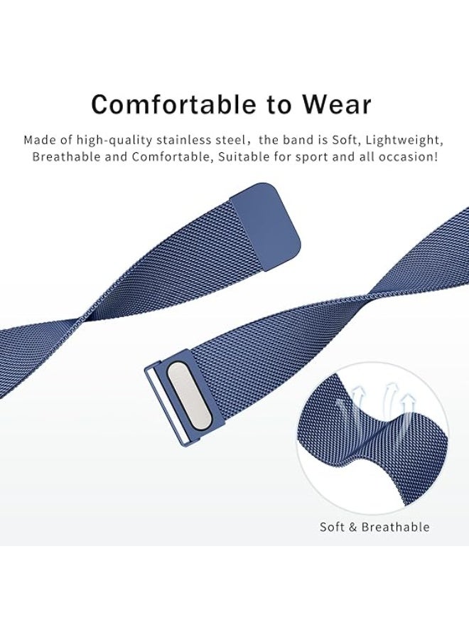 22mm Quick Release Metal Watch Band for Men and Women, Compatible with Huawei Watch GT2 / GT2 PRO / GT Runner / GT3 / GT3 Pro / GT4 / GT4 Pro / GT1 46mm Stainless Steel Magnetic Wristband for 22mm Watch_Blue - Image 2