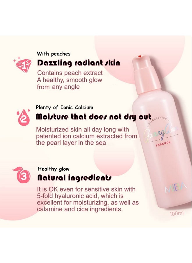 MIBA Ion Calcium Radiant Essence 100Ml / 3.38 Fl.Oz Peachy Moisture Luminous Essence. Moisture That Does Not Dry Out. Moisture Glow. Ingredients Of Natural Origin. Elastic And Voluminous Skin.  - Image 3