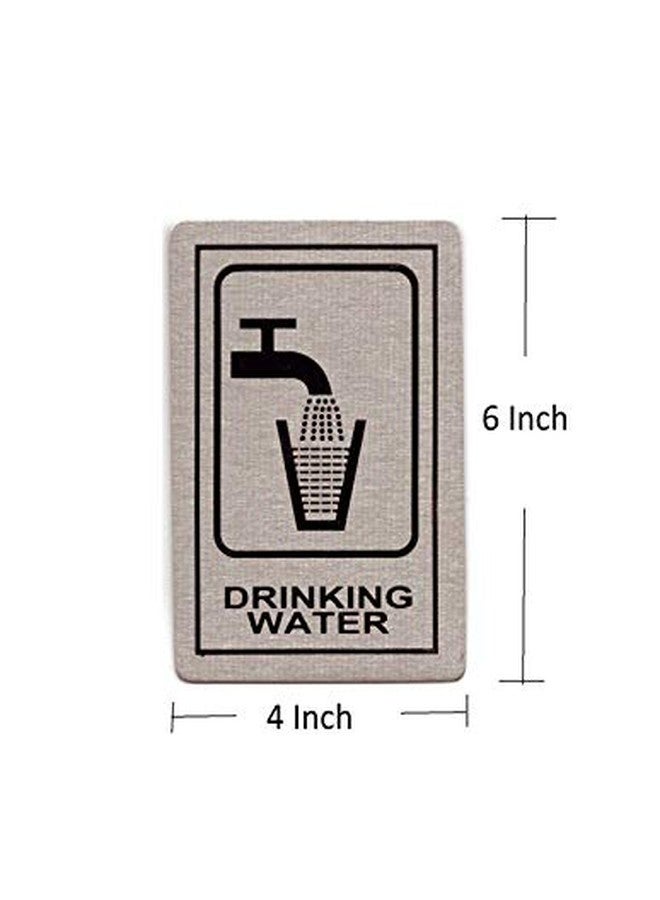 THW® Stainless Steel Self Adhesive DRINKING WATER Signage Board (6"x4") - Image 3