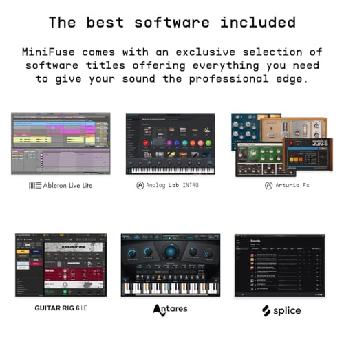 Arturia - MiniFuse 4 - Compact USB Audio & MIDI Interface with Creative Software for Recording, Production, Podcasting, Guitar - Black - Image 5