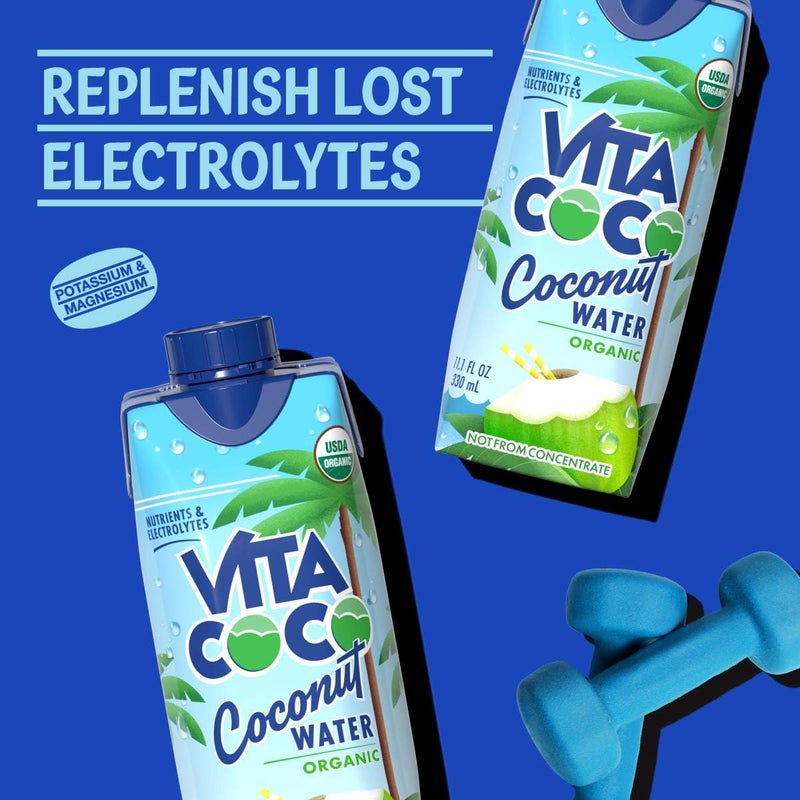 Vita Coco ماء جوز الهند فيتا كوكو، عضوي نقي - طعم جوز الهند المنعش مع الإلكتروليتات الطبيعية - 11.1 أونصة (عبوة من 12) - Image 4