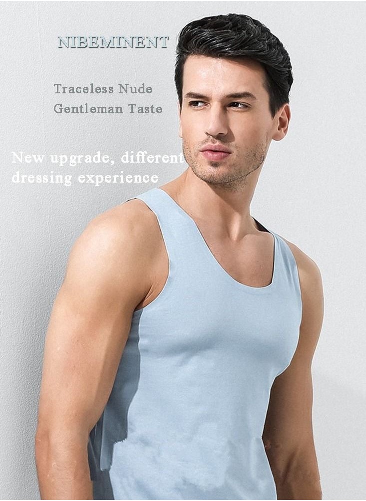 NIBEMINENT Men's Tank Tops Vest Workout Dry Fit Sleeveless Gym Muscle Shirt  - Image 2