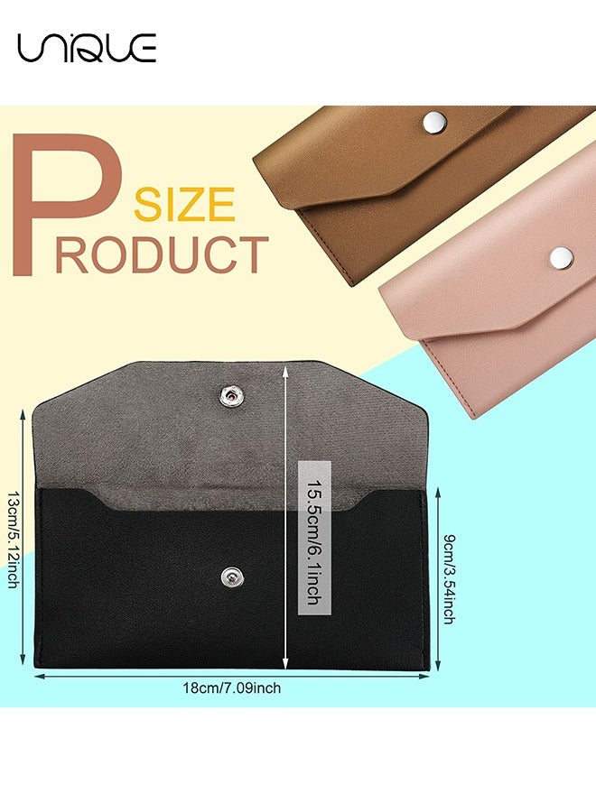 Unique 3 Pieces PU Leather Money Envelopes Wallets for Cash Budgeting Money Organizer Reusable Budget Envelopes Money Pouch Holder for Cash Gifts Women Girls Graduation Wedding Birthday Holidays - Image 2