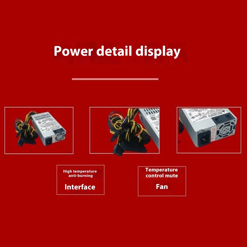 250AB 24 سطح المكتب 500W وحدة إمداد الطاقة الواقية من دائرة القصر 100 240V لخادم مضيف 1U - Image 5