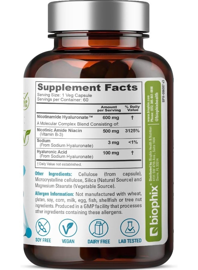 biophix Nicotinamide Hyaluronate 600 mg for Adults - Image 2
