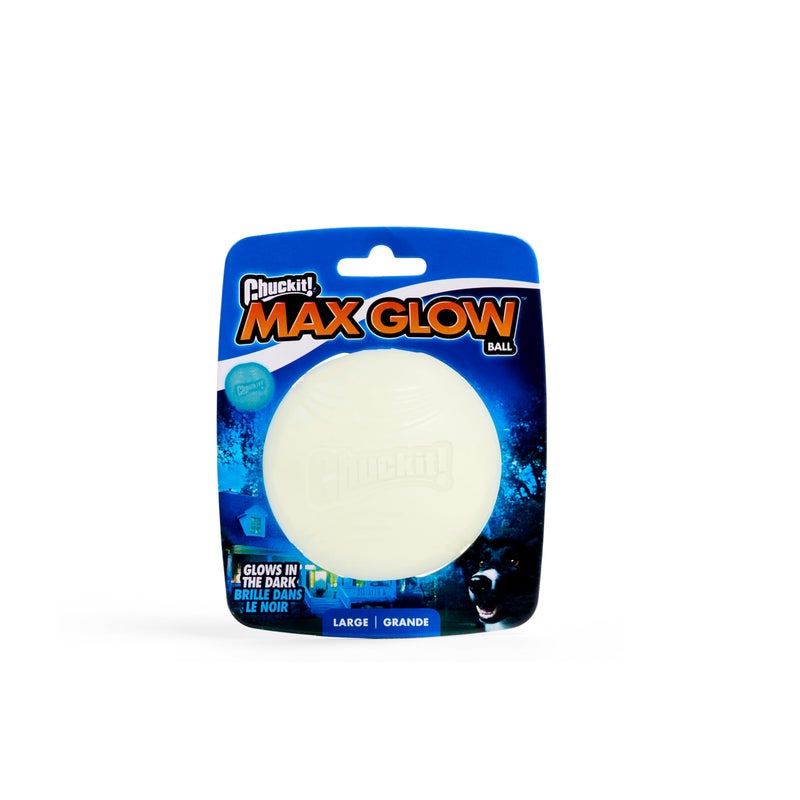 Chuckit! Glow in the Dark Bouncy Ball for Dogs, Chuckit Dog Toy, Max Glow Balls - Large, 3 Inch, Pack of 1 - Image 4
