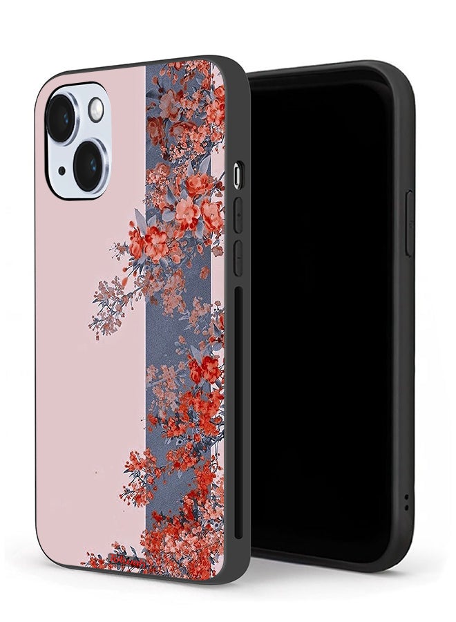 Tolwak Apple iPhone 14 Plus Protective Case Tree Leaves And Flowers Art - Image 1